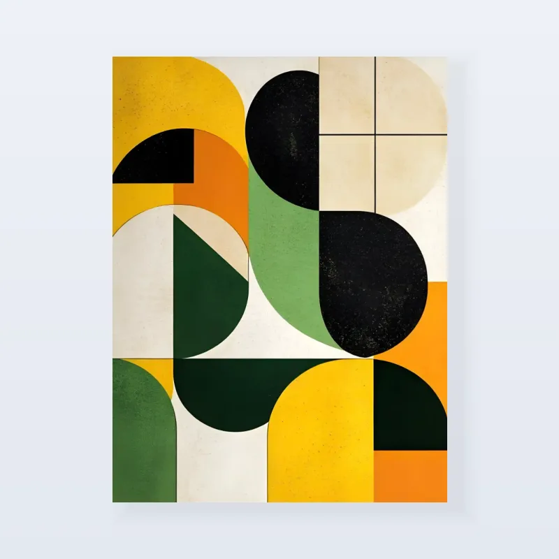 Tableau abstrait vibration chromatique