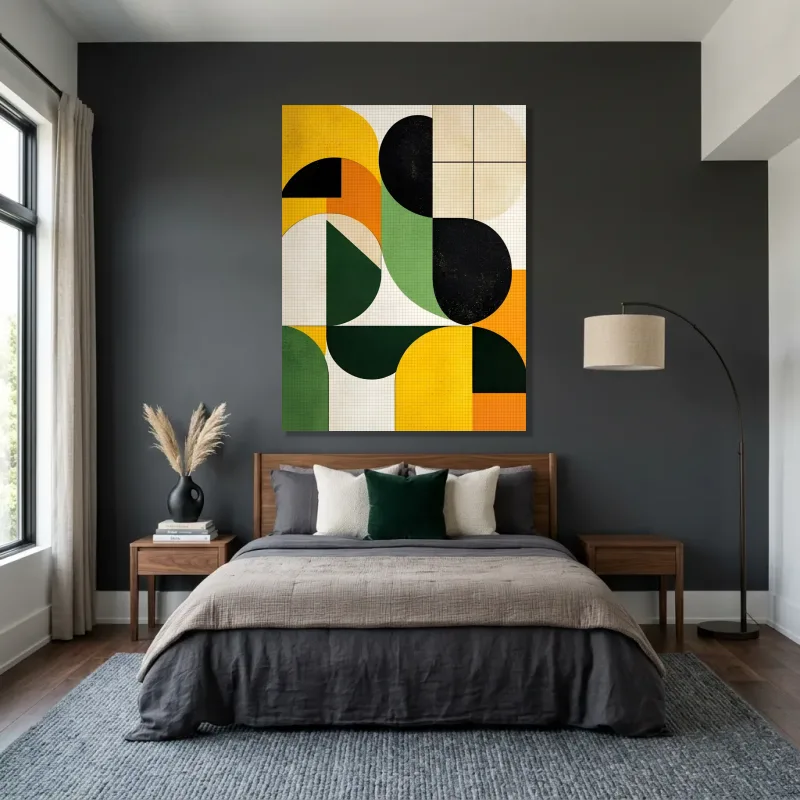 Tableau abstrait vibration chromatique – Toile sur châssis
