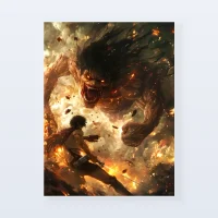 Tableau Attaque des Titans furieux
