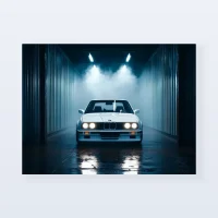 Tableau BMW blanc design Tableau BMW blanc design