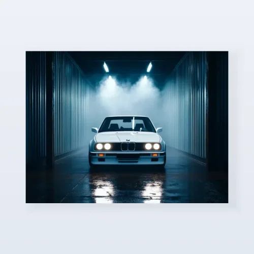 Tableau BMW blanc design Tableau BMW blanc design