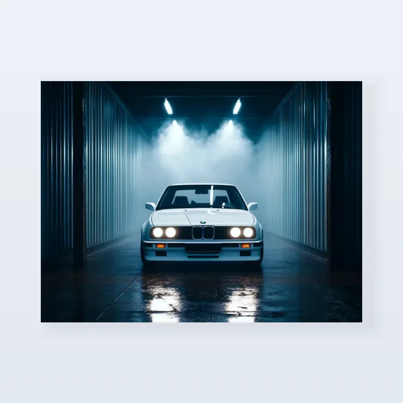 Tableau BMW blanc design