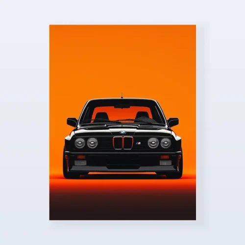 Tableau BMW classique orange Tableau BMW classique orange