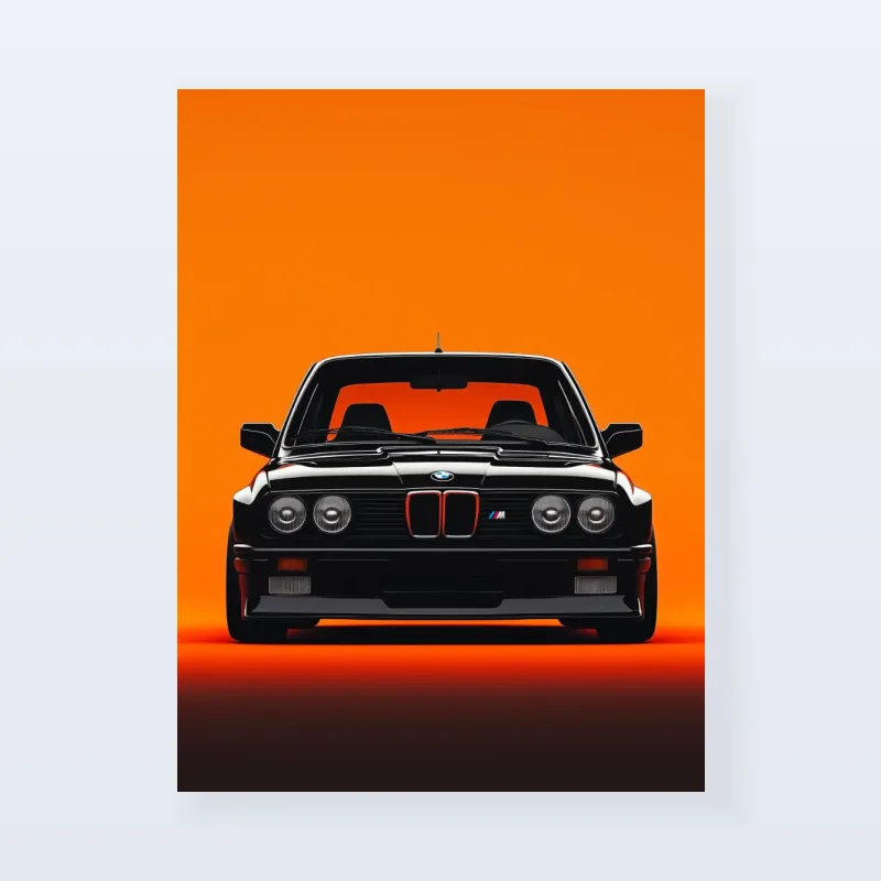 Tableau BMW classique orange