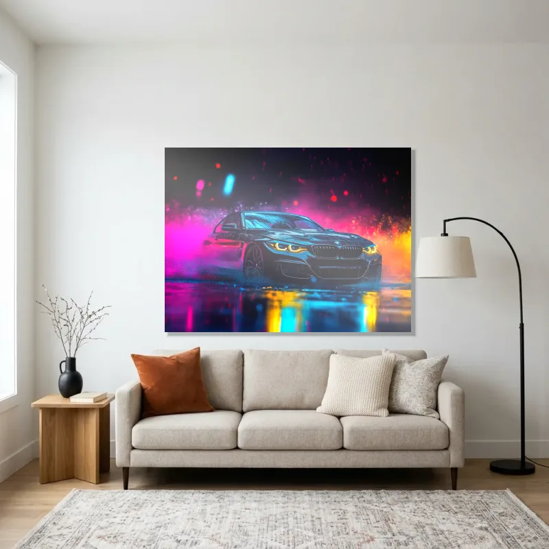 Tableau BMW noir – Aluminium Brillant