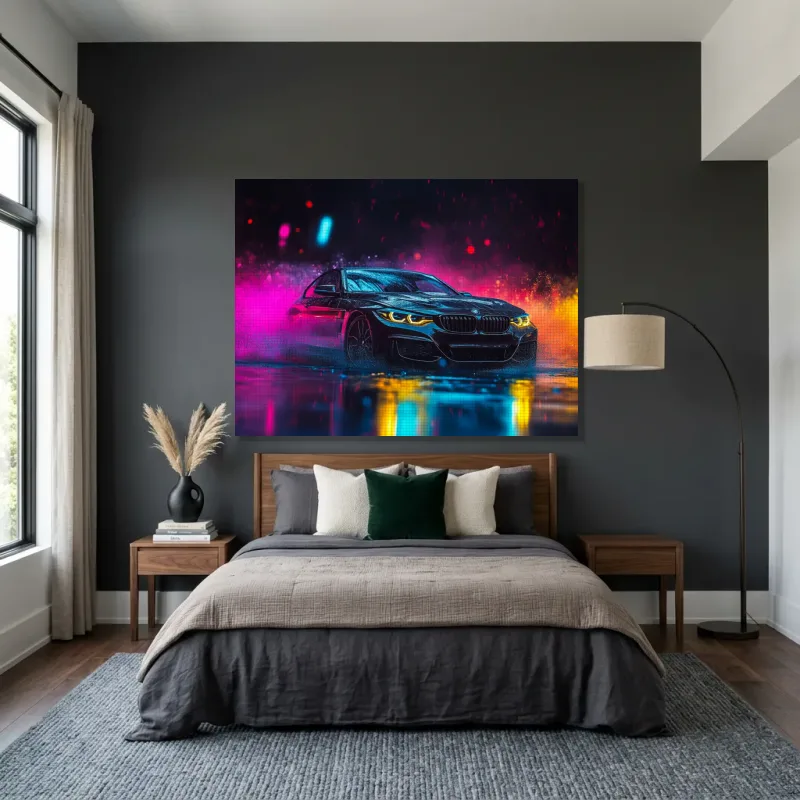 Tableau BMW noir – Toile sur châssis