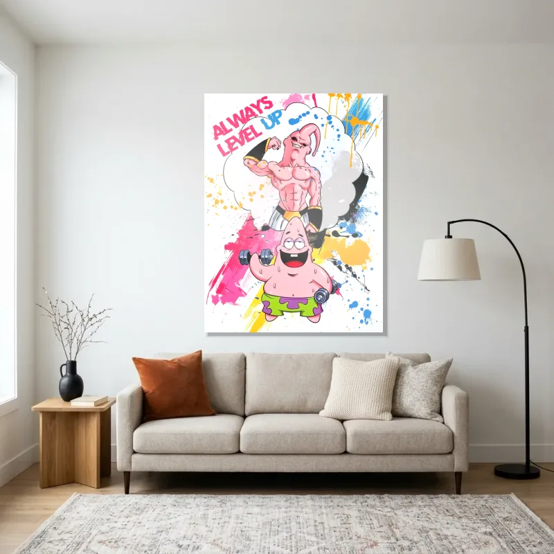 Tableau Bob l'Éponge et Patrick – Aluminium Brillant