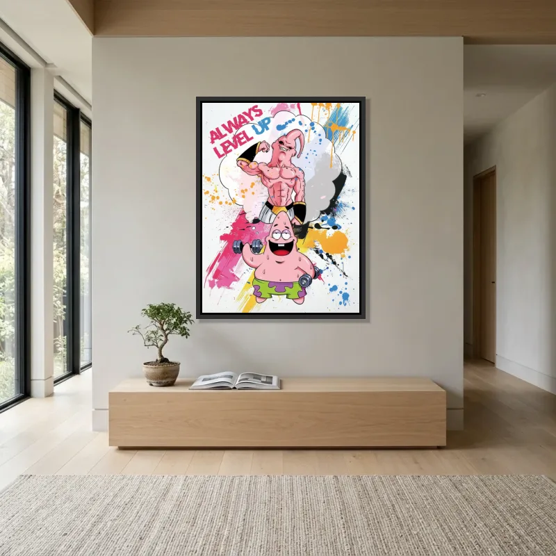 Tableau Bob l'Éponge et Patrick – Cadre Flottant