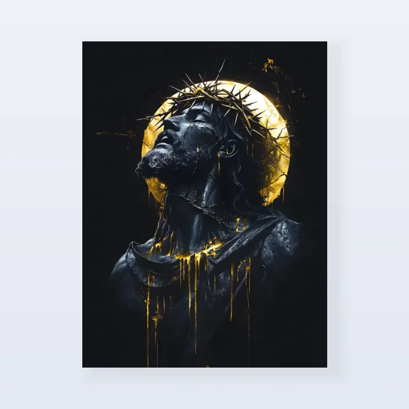 Tableau Christ doré