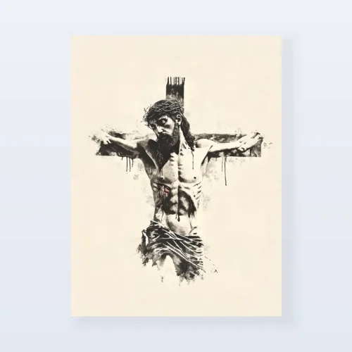 Tableau Christ sépia Tableau Christ sépia