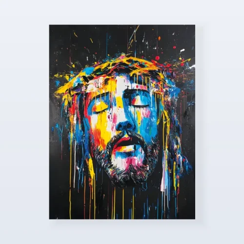 Tableau Christ street art Tableau Christ street art