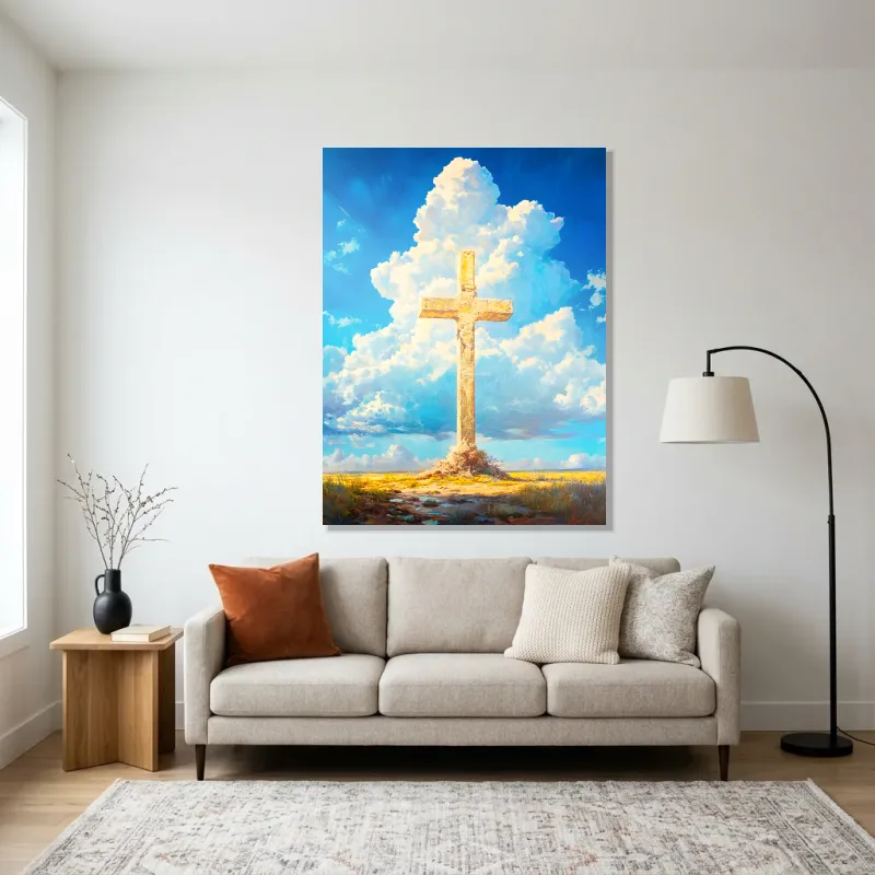 Tableau croix du Christ – Aluminium Brillant