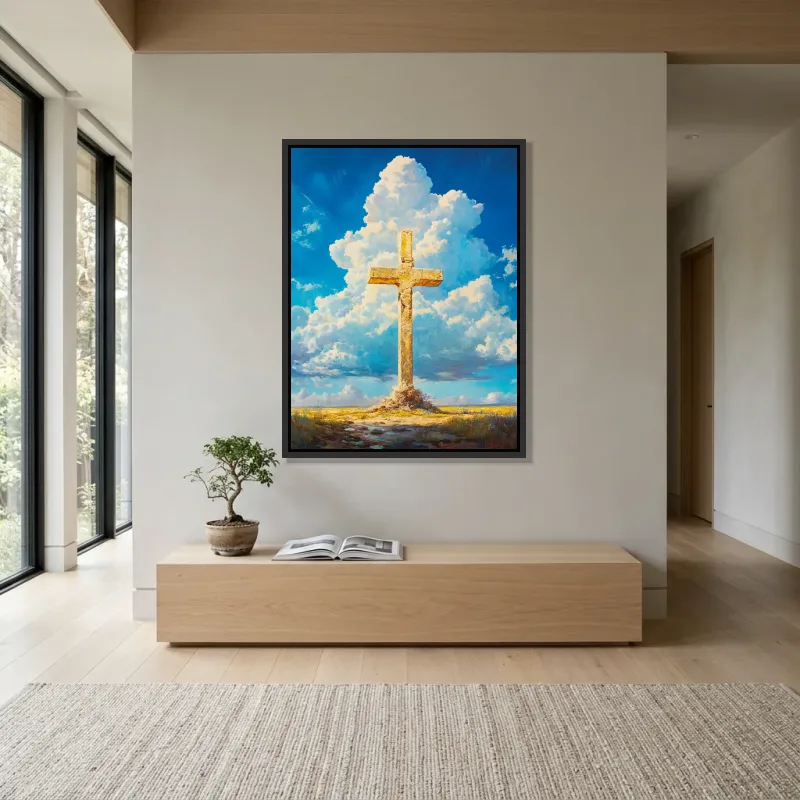 Tableau croix du Christ – Cadre Flottant