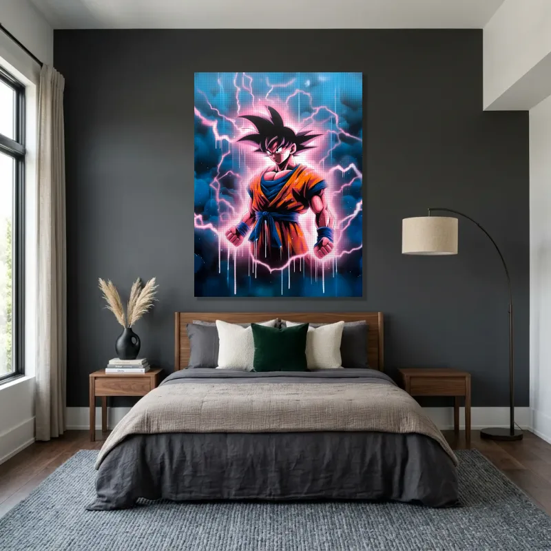 Tableau Dragon Ball Z éveil puissance – Toile sur châssis