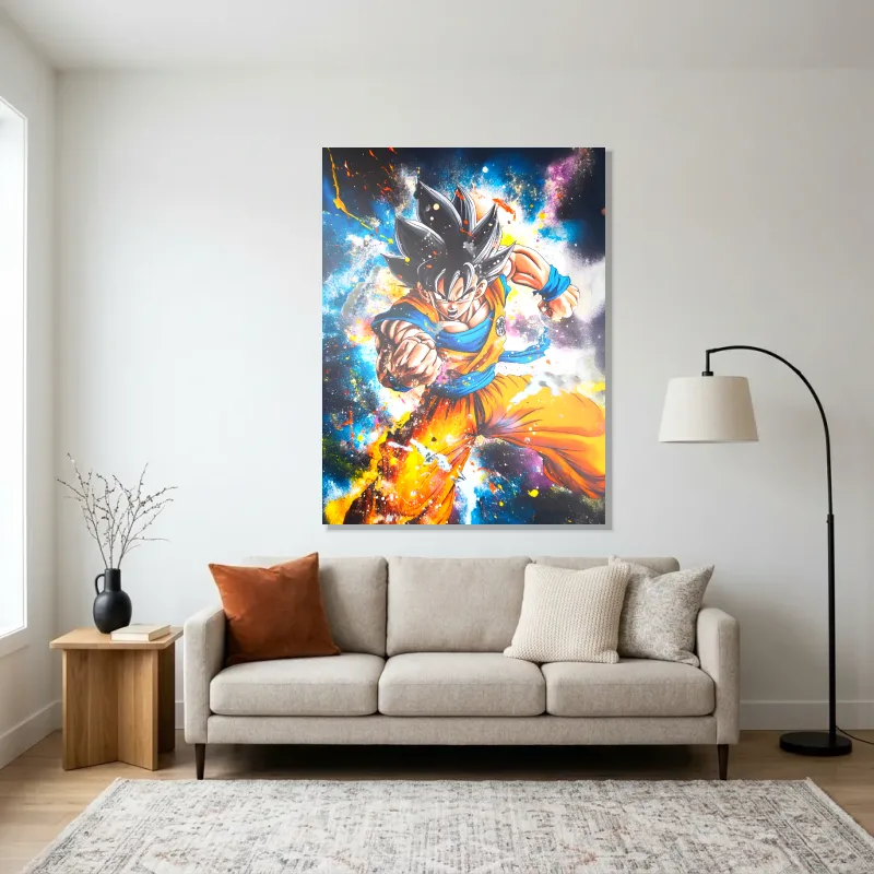 Tableau Dragon Ball Z explosion ultime – Aluminium Brillant