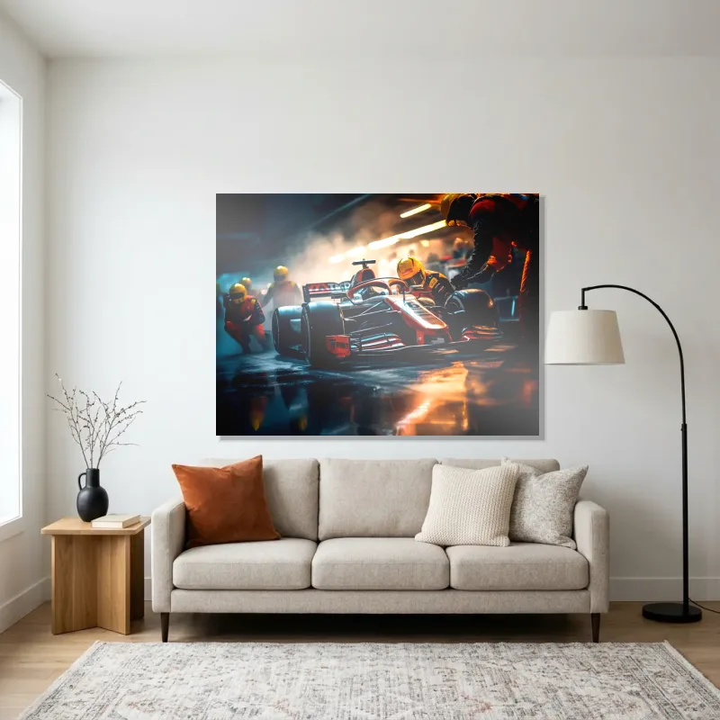 Tableau formule 1 arrêt stand – Aluminium Brillant