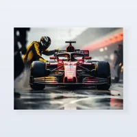 Tableau formule 1 Ferrari arrêt Tableau formule 1 Ferrari arrêt