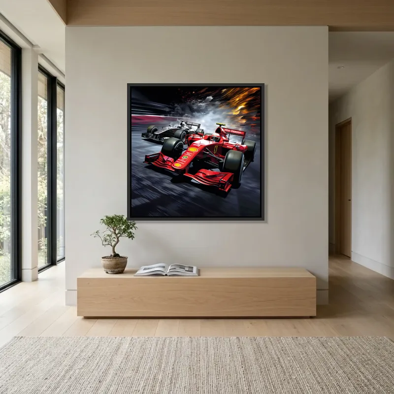 Tableau formule 1 Ferrari déco – Cadre Flottant