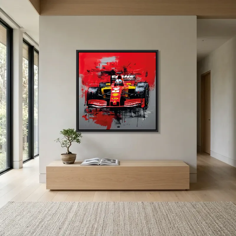 Tableau formule 1 Ferrari rouge – Cadre Flottant