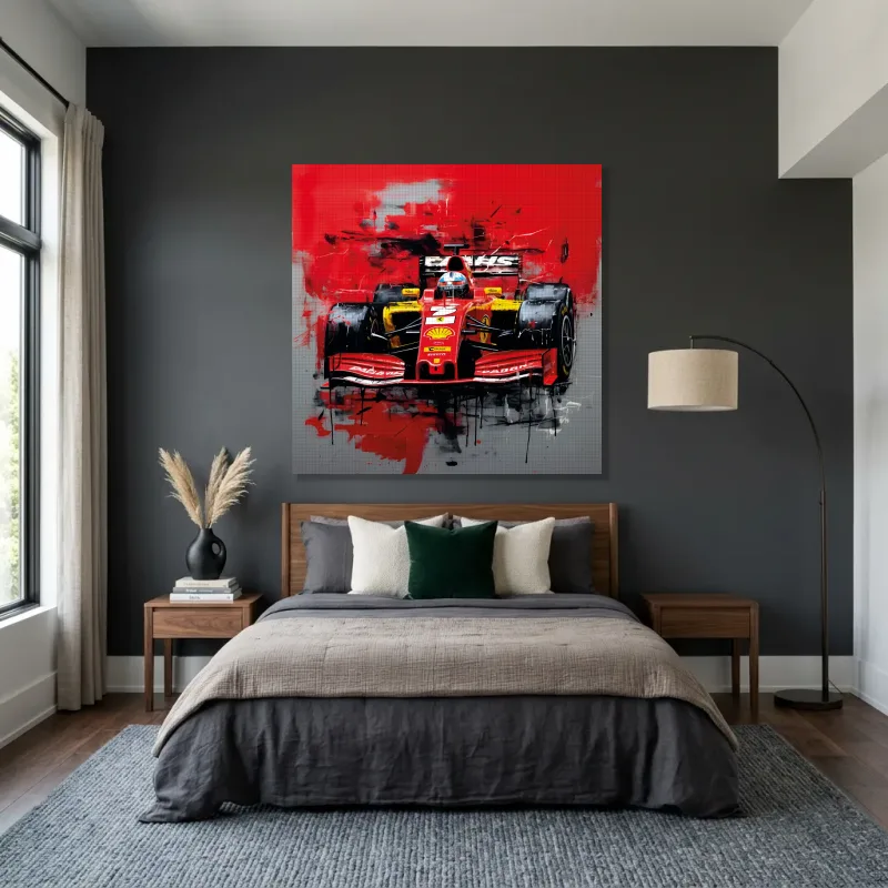 Tableau formule 1 Ferrari rouge – Toile sur châssis