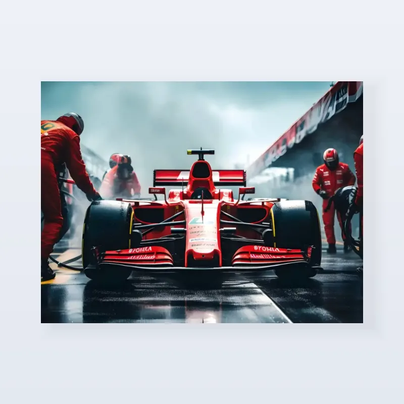 Tableau formule 1 Ferrari stand