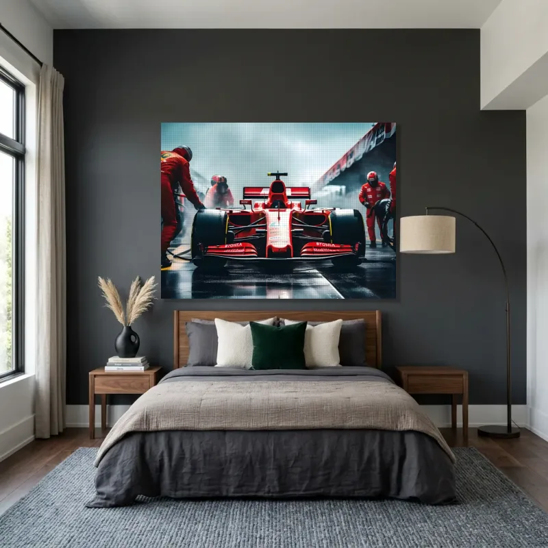 Tableau formule 1 Ferrari stand – Toile sur châssis