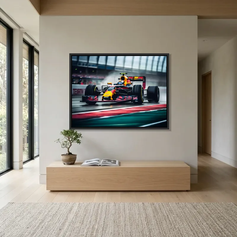 Tableau formule 1 Red Bull action – Cadre Flottant