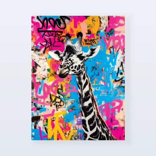Tableau girafe pop art Tableau girafe pop art