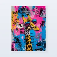 Tableau girafe style pop Tableau girafe style pop