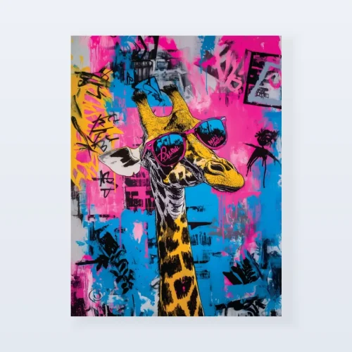 Tableau girafe style pop Tableau girafe style pop