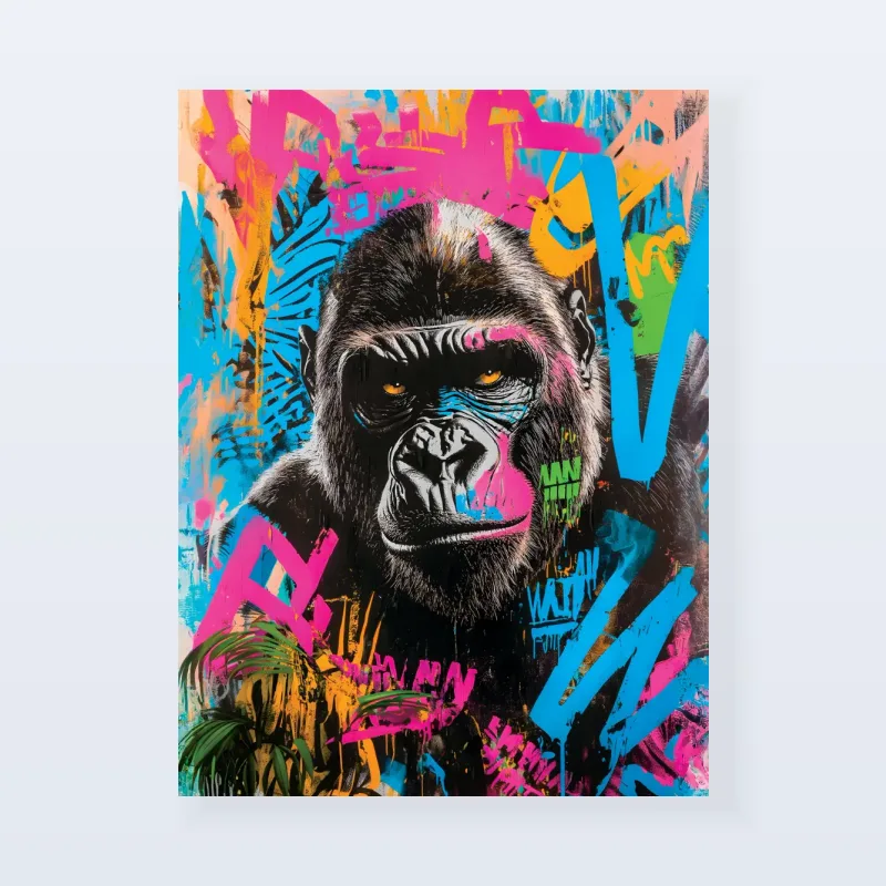 Tableau gorille artiste