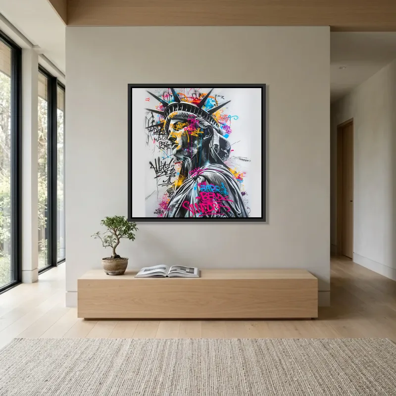 Tableau graffiti liberté graffée – Cadre Flottant