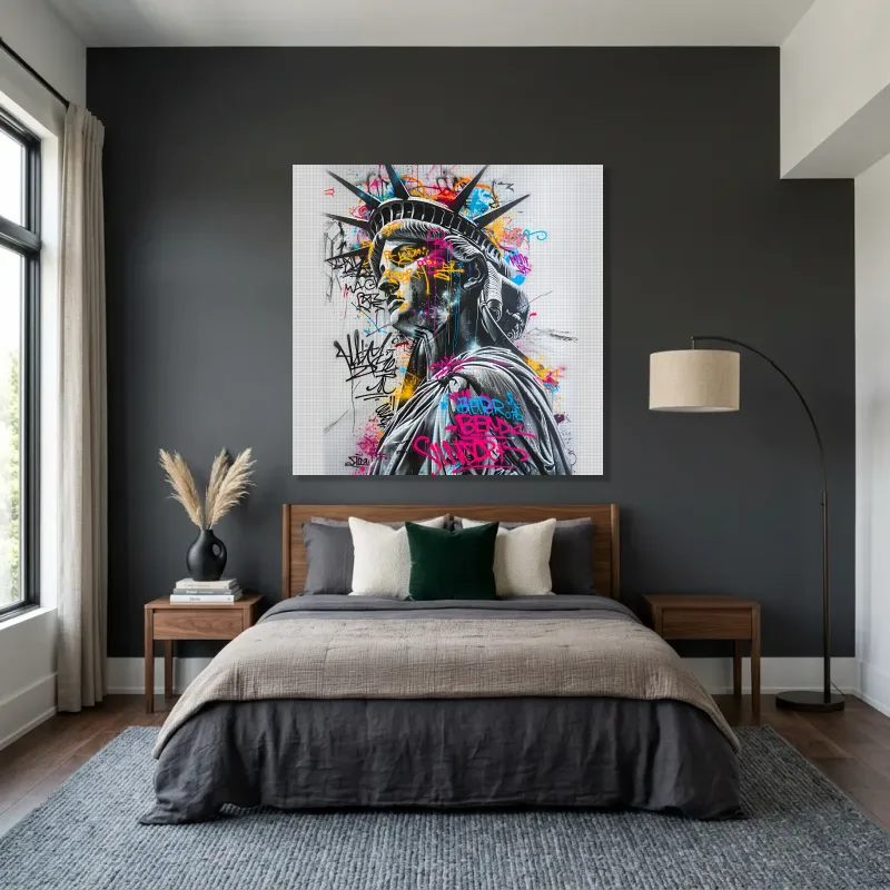 Tableau graffiti liberté graffée – Toile sur châssis
