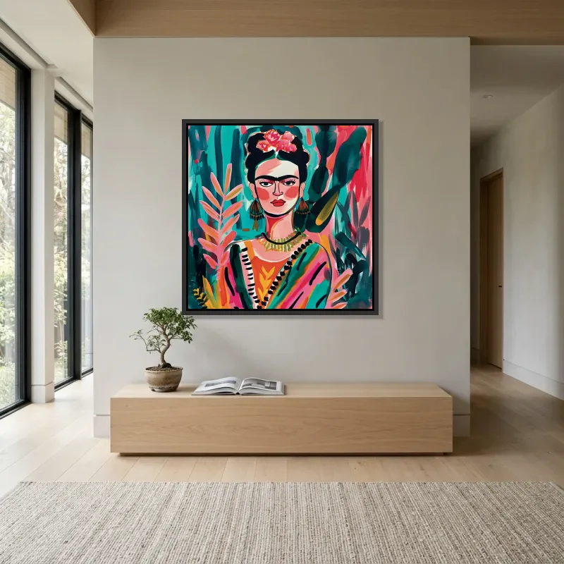 Tableau graphique Frida Kahlo – Cadre Flottant