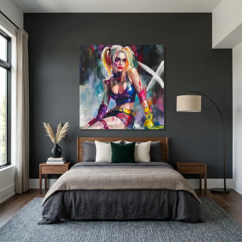 Tableau Harley Quinn explosion – Toile sur châssis