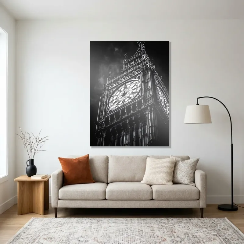 Tableau Londres Big Ben plan – Aluminium Brillant