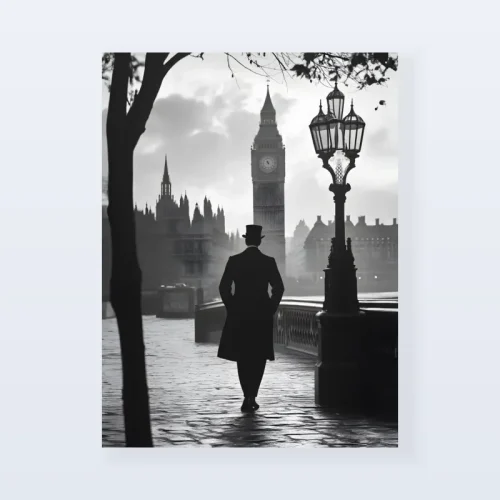 Tableau Londres promenade Westminster