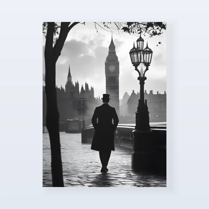 Tableau Londres promenade Westminster