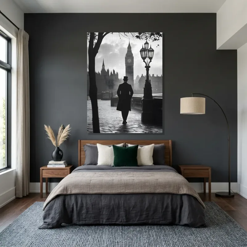 Tableau Londres promenade Westminster – Toile sur châssis