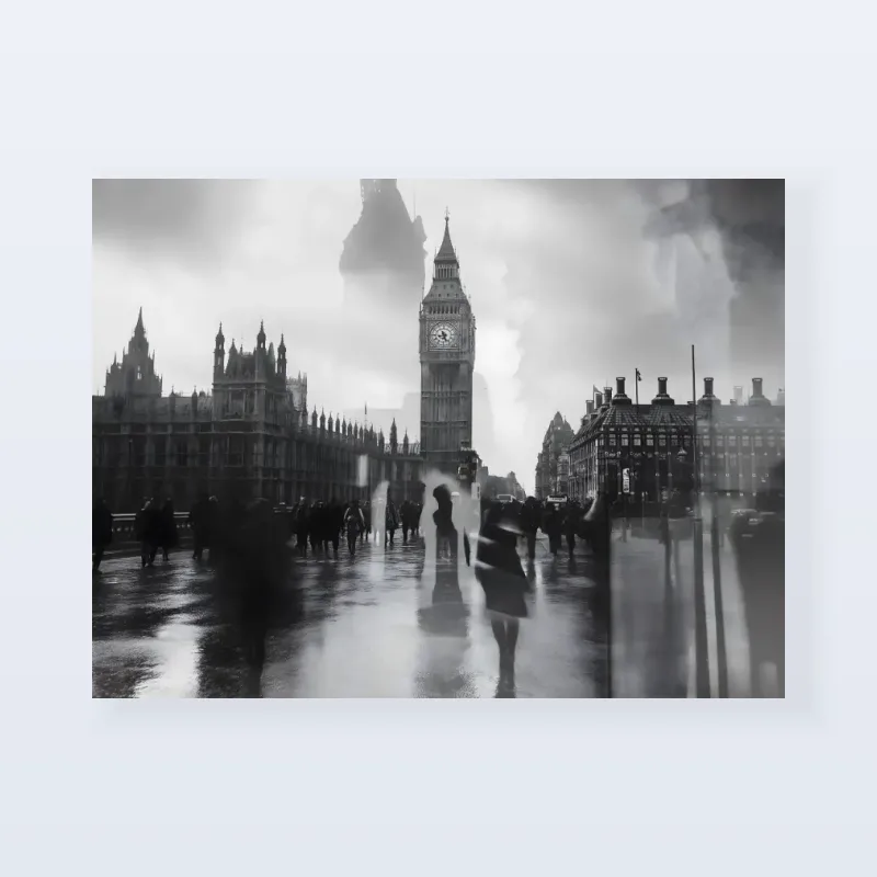Tableau Londres reflets Westminster