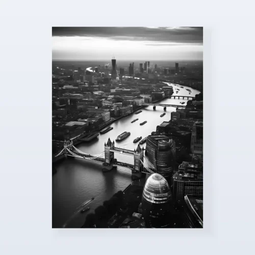 Tableau Londres Tower Bridge aérien
