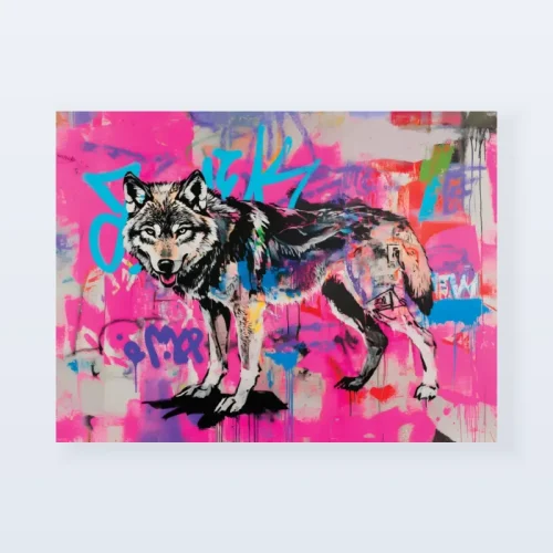 Tableau loup urbain Tableau loup urbain