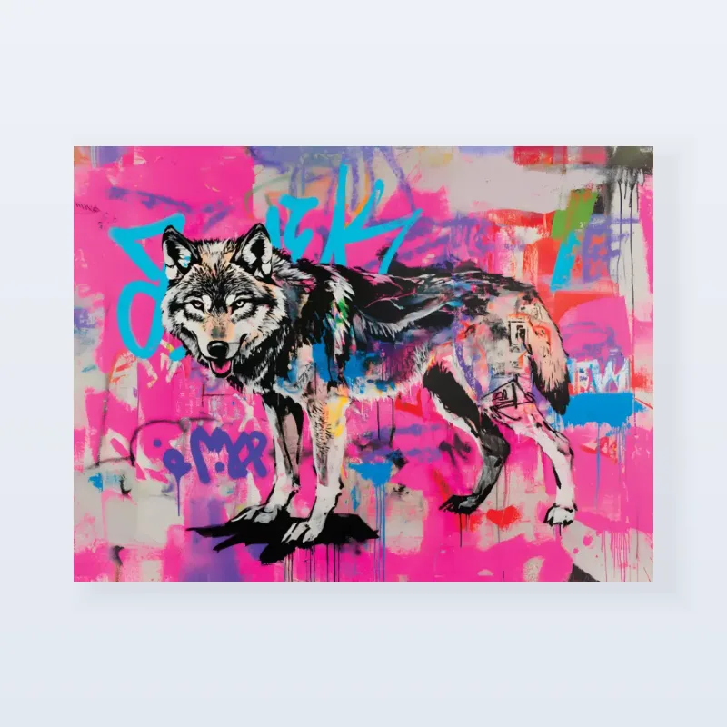 Tableau loup urbain