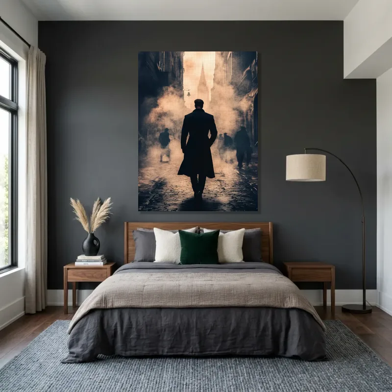 Tableau mafia marcheur solitaire – Toile sur châssis