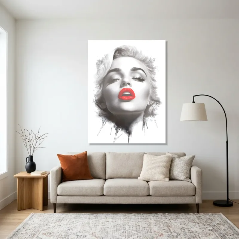 Tableau Marilyn Monroe chic glamour – Aluminium Brillant
