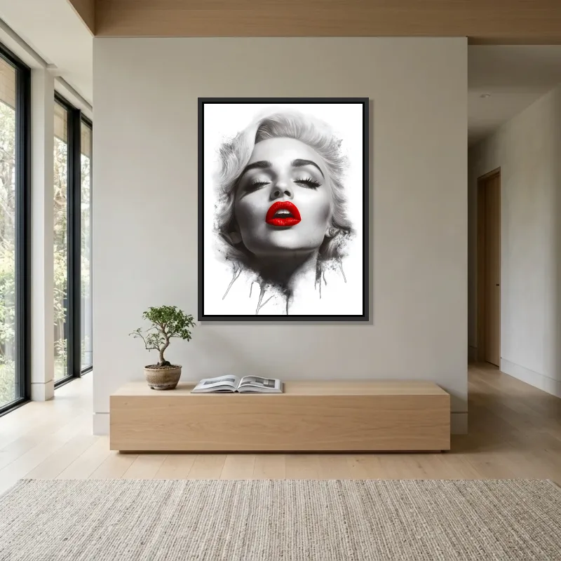 Tableau Marilyn Monroe chic glamour – Cadre Flottant