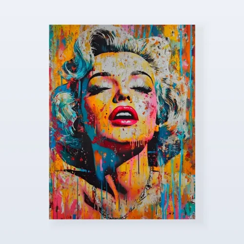 Tableau Marilyn Monroe color splash Tableau Marilyn Monroe color splash
