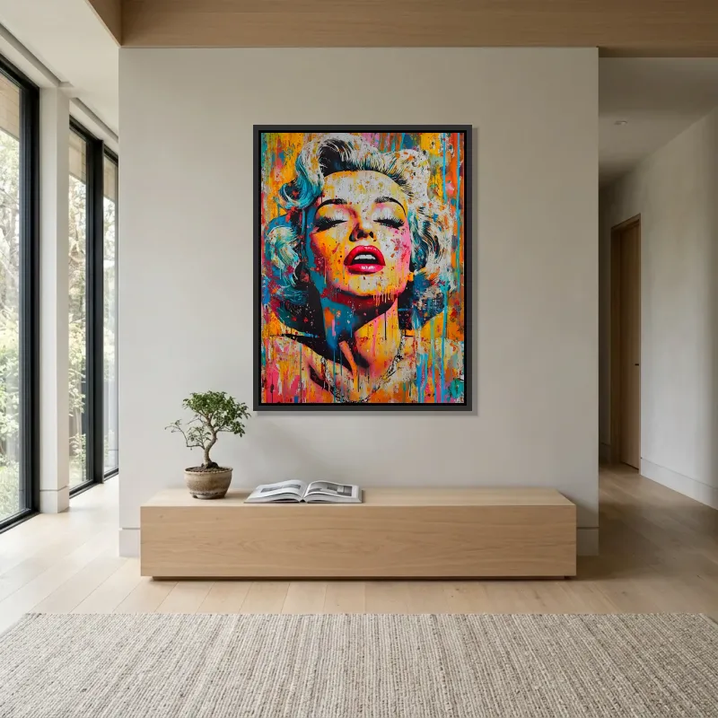 Tableau Marilyn Monroe color splash – Cadre Flottant