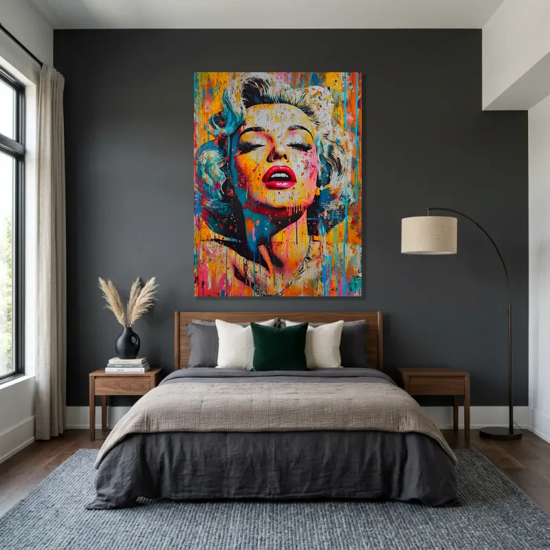 Tableau Marilyn Monroe color splash – Toile sur châssis