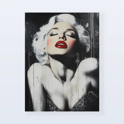Tableau Marilyn Monroe glam red Tableau Marilyn Monroe glam red